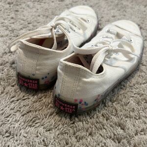 Converse Kids White and Pink Sneakers